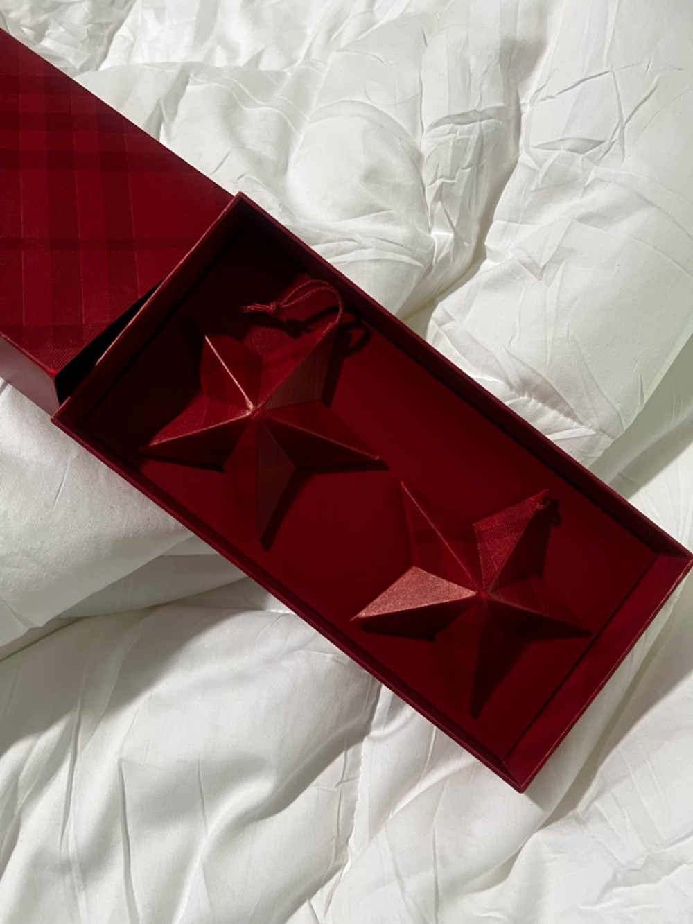 Burberry Red Star Holiday Ornaments